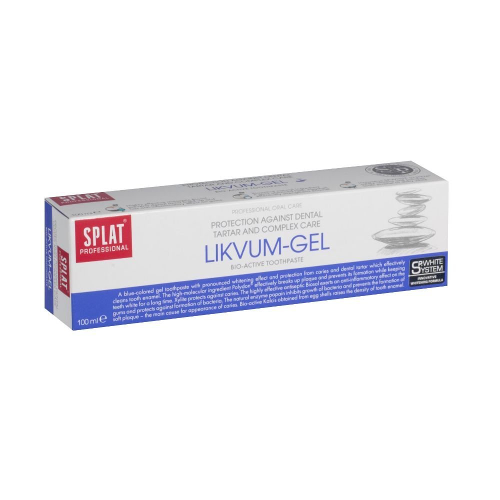 SPLAT Pasta chroniąca przed kamieniem nazębnym Splat Professional Likvum Gel 100ml — Inhaltsstoffe und Bewertung