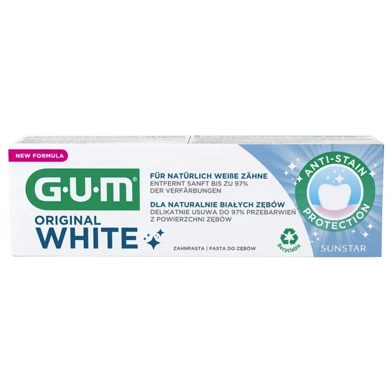 Wybielająca pasta do zębów z krzemionkowymi mikroperełkami GUM Butler OriginalWhite
