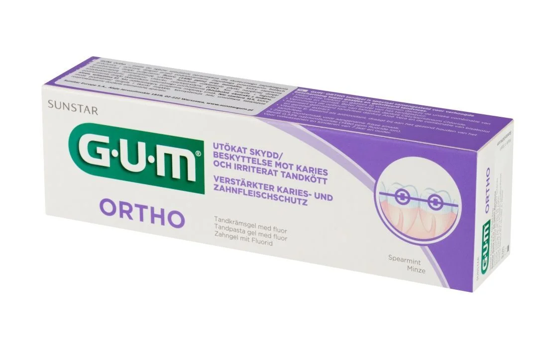 GUM Butler Ortho (3080) 75ml - pasta do zębów przeciwdziałająca próchnicy oraz kojąca podrażnioną jamę ustną
