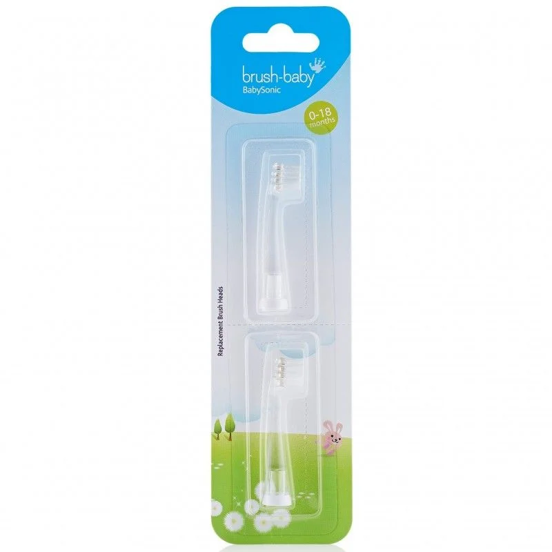Końcówki Brush-Baby do szczoteczki BabySonic 0-18 miesięcy – 2 szt.