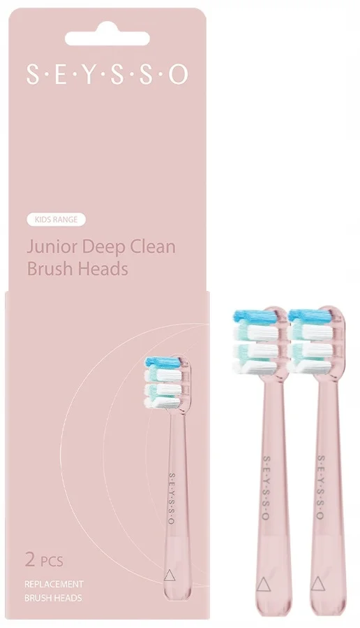 SEYSOO Junior Deep Clean Pink – końcówki wymienne do szczoteczki sonicznej SEYSSO Junior 2 szt.