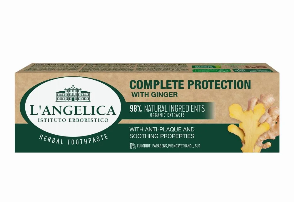 L’Angelica Pełna Ochrona z imbirem – naturalna pasta do zębów bez fluoru 75 ml