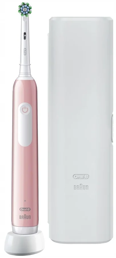 Szczoteczka elektryczna Oral-B PRO 1 Pink Cross Action z etui