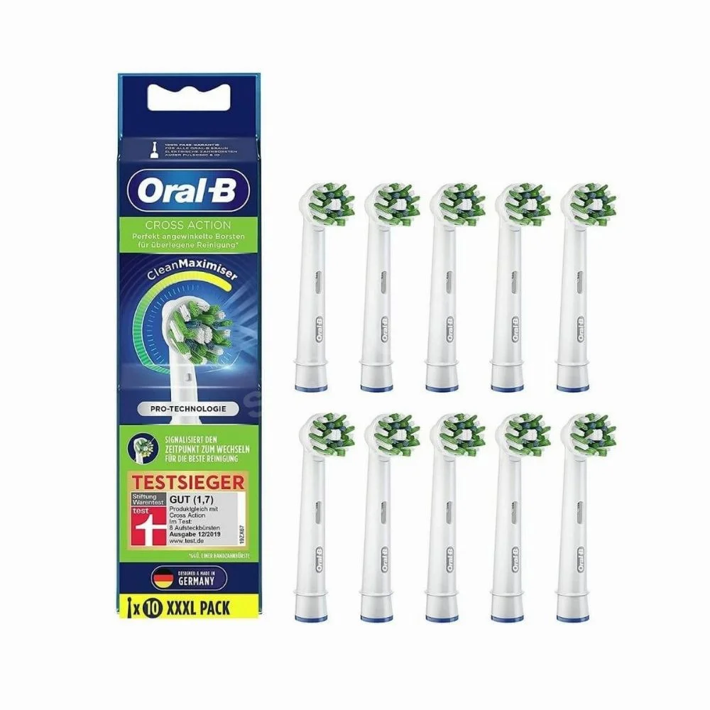 Oral-B Cross Action Clean Maximiser –  białe końcówki do szczoteczki elektrycznej 10 szt.