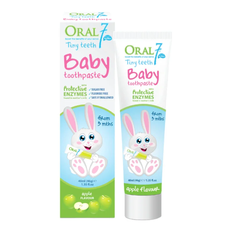 ORAL7 Tiny Teeth - żel pielęgnacyjny, żel na ząbkowanie + silikonowa szczoteczka - 40ml