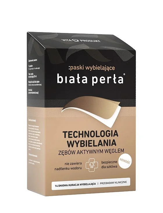 Biała Perła paski wybielające z węglem aktywnym – zęby bielsze już w dwa tygodnie!
