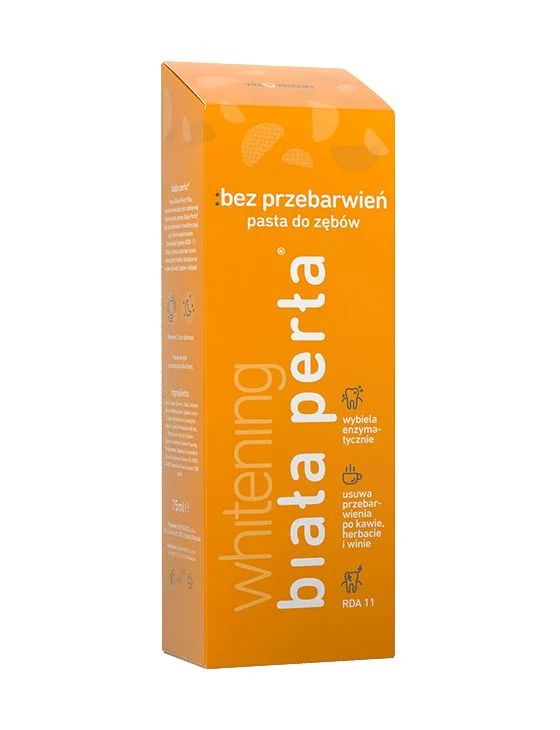 Pasta do zębów dla pijących kawę i herbatę Biała Perła bez przebarwień