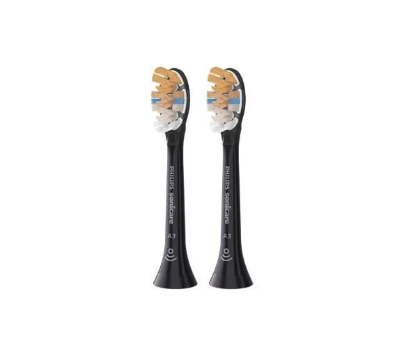 Philips Sonicare A3 Premium All-in-One Prestige – standardowe końcówki do szczoteczki sonicznej w kolorze czarnym 2 szt. (HX9092/11)