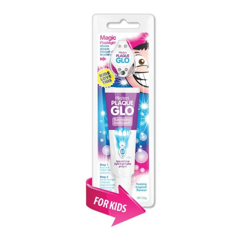 PIKSTERS PlaqueGLO Kids 25g - system wybarwiający płytkę nazębną dla dzieci