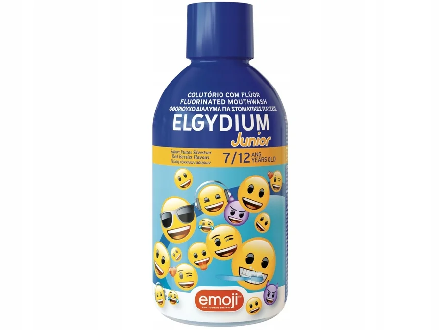 Płyn do płukania jamy ustnej dla dzieci (7-12 lat)  Elgydium EMOJI Junior 500 ml