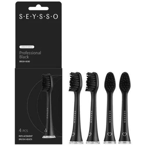 SEYSSO Carbon Professional Końcówki do szczoteczki sonicznej – 4 szt.