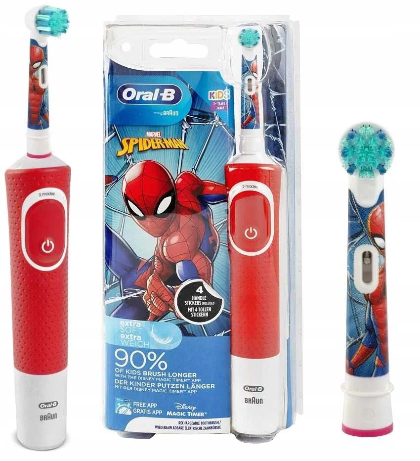 Szczoteczka elektryczna Oral-B Vitality D100 Spiderman dla dzieci