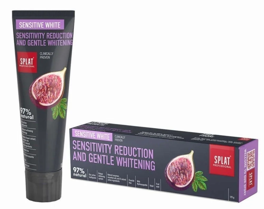 SPLAT Professional Sensitive White – pasta zmniejszająca nadwrażliwość i delikatnie wybielająca 125g