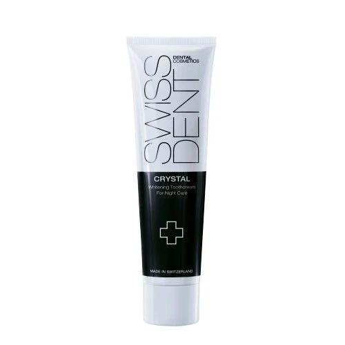 SwissDent Crystal - remineralizujący i wybielający krem bez fluoru na noc 100ml