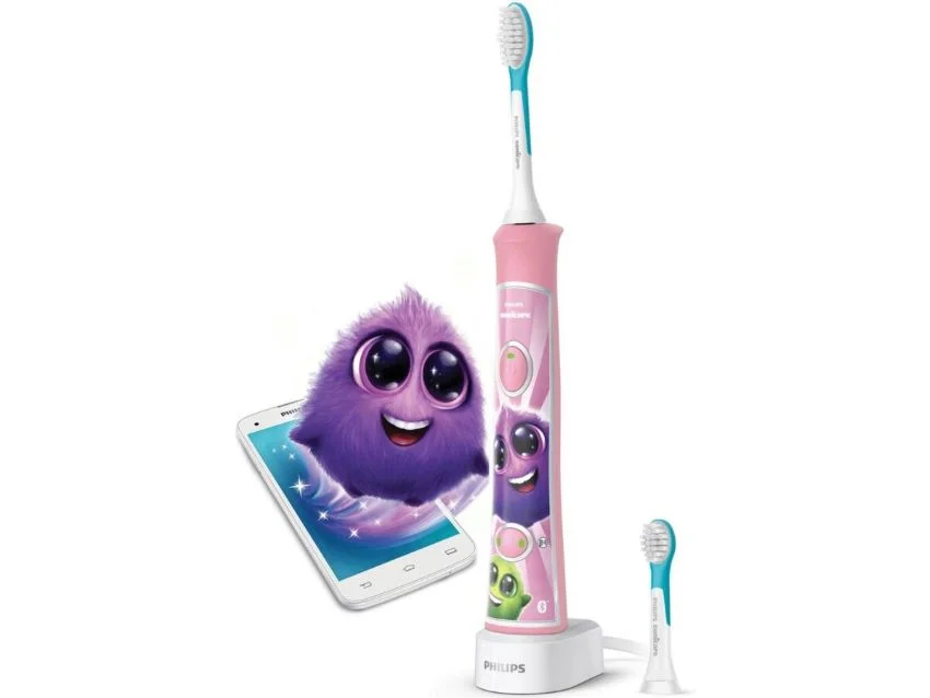 PHILIPS Sonicare ForKids PINK HX6352/42 Bluetooth  szczoteczka soniczna dla dzieci z 2 końcówkami