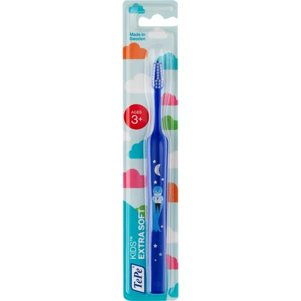 TePe Kids Extra Soft – miękka szczoteczka manualna dla dzieci z obrazkami