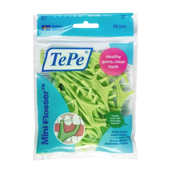 Wysokiej jakości nić dentystyczna TePe - Mini Flosser (36 szt.)