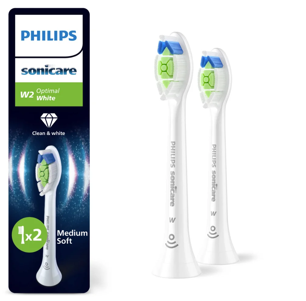 Philips Sonicare Optimal White HX6062/87 – końcówki do szczoteczki sonicznej  w kolorze białym 2 szt.