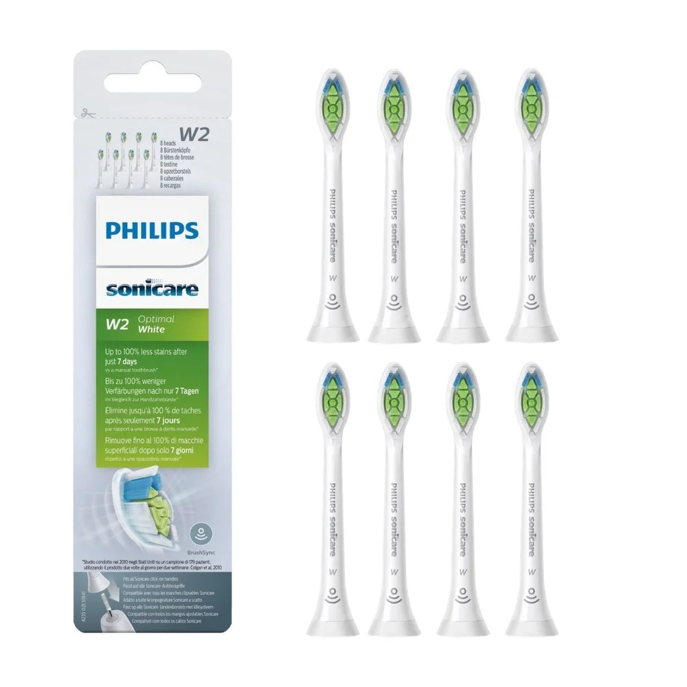 Końcówki Philips Sonicare W2 Optimal White Standard HX6068 8 szt.