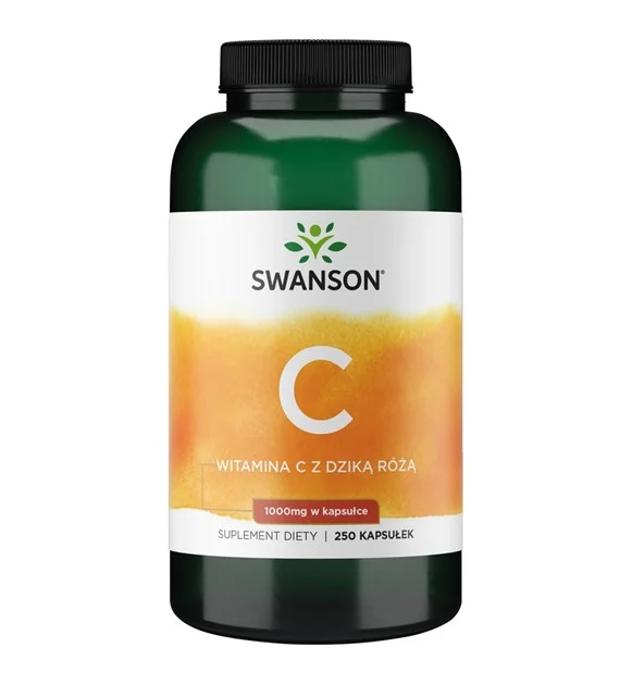 Swanson Witamina C z dziką różą 1000 mg – kapsułki 250 szt.