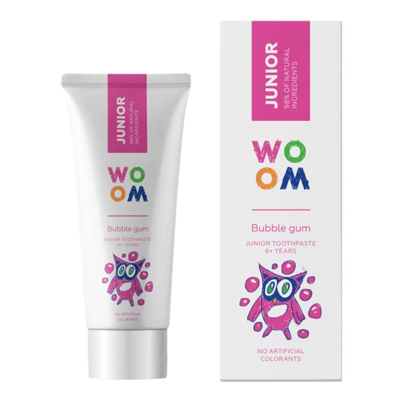 WOOM Junior Bubble Gum (6+) - pasta o smaku gumy balonowej dla dzieci 50 ml