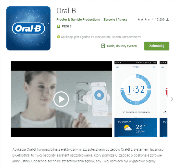 aplikacja oral-b