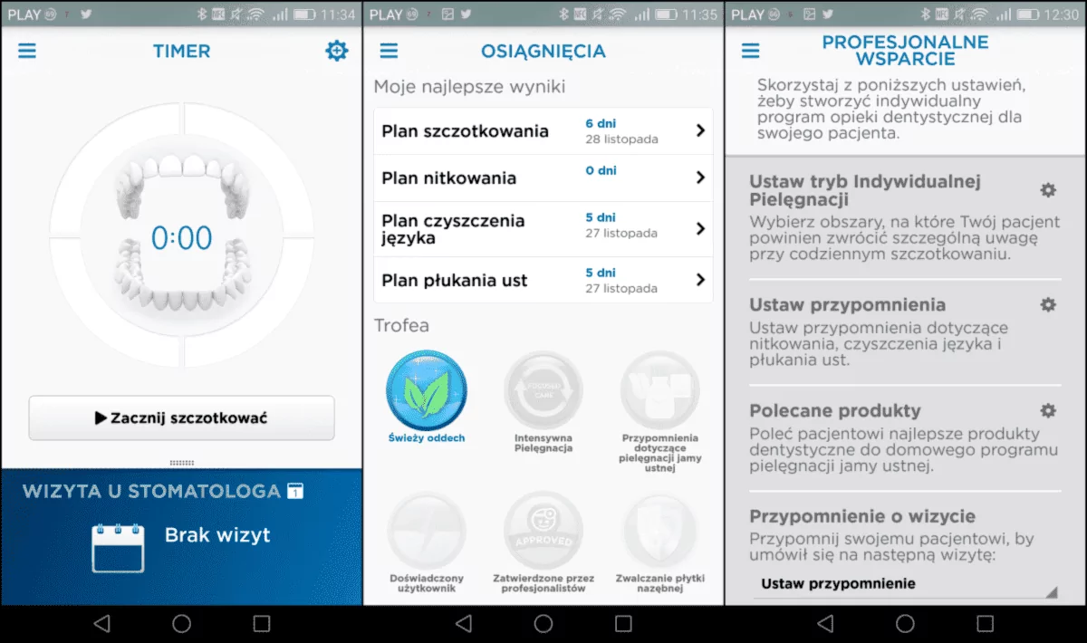 dzialanie aplikacji oralb aplikacja od oralb