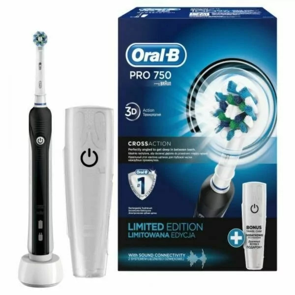 Oral-B PRO 750 Black Cross Action